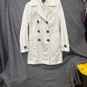 The express brand Cream Double-Breasted Trench Coat